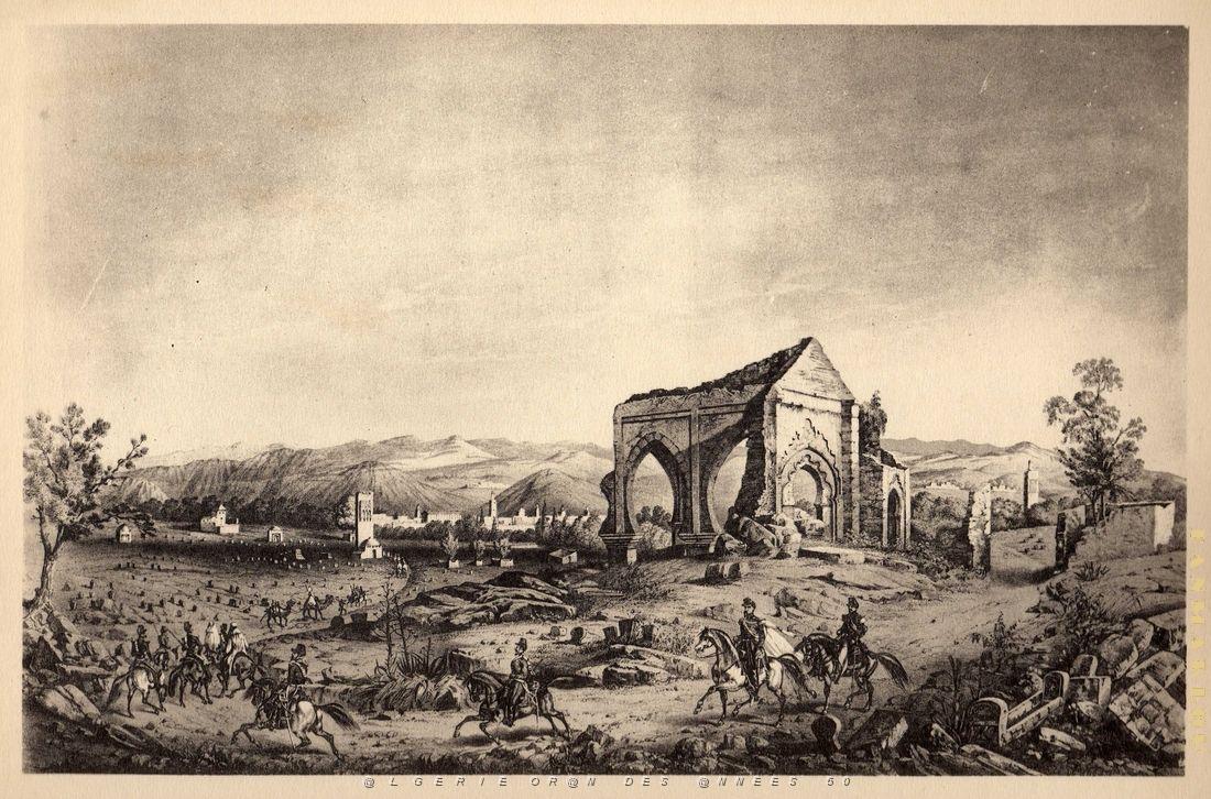 Tlemcen.Vue prise de Bou Medine.1841.F.Jacquot.jpg
